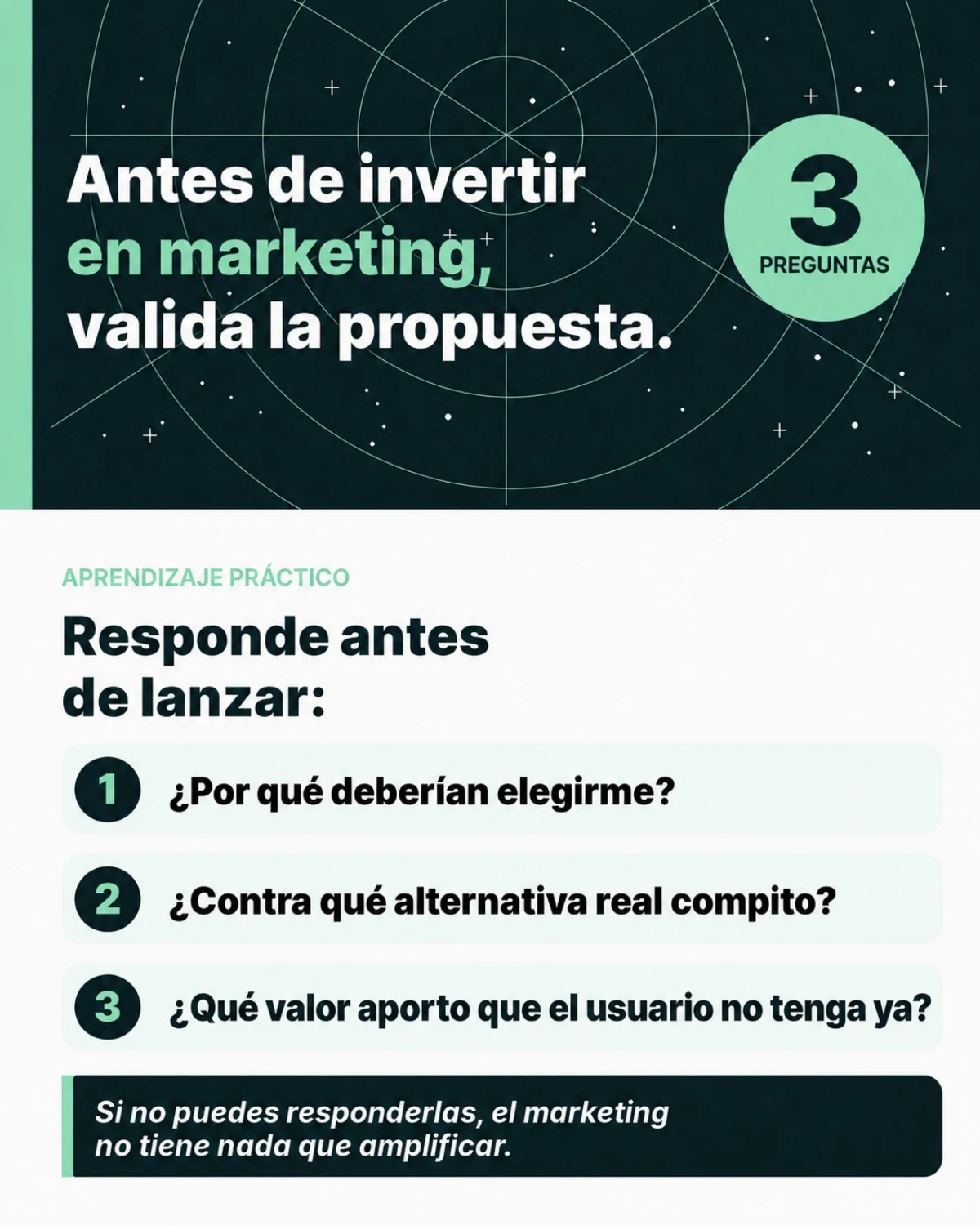 Tres preguntas antes de lanzar
